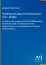 Text zu einer EU-Verordnung vom 5. Juli 2022 zur Änderung der CO2-Emissionsbestimmung. Blaues Design mit Verlagslogo.