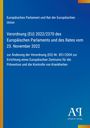 Europäisches Parlament, EU-Verordnung 2022/2370, blauer Hintergrund, links gelber Streifen, unten Logo Antiphon Verlag.