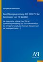 "Europäische Kommission: Verordnung (EU) 2022/792. Änderungen für Kanada, UK, USA. Blauer Hintergrund mit weißem Text."