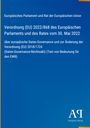 Verordnung (EU) 2022/868, europäische Daten-Governance, am 30. Mai 2022 erlassen; blaues Cover, Antiphon Verlag Logo.