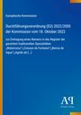 Europäische Kommission: Verordnung (EU) 2022/2000 für traditionelle Spezialitätennamen. Blau mit gelbem Rand.