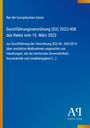 Text zur Durchführungsverordnung (EU) 2022/408, Rat der EU, Antiphon Verlag. Blau mit gelbem Rand links.