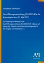 Text: "Durchführungsverordnung (EU) 2022/854 der Kommission vom 31. Mai 2022".  
Unter blauem Hintergrund mit gelbem Streifen links.