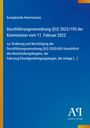 Titel: Durchführungsverordnung (EU) 2022/195, Kommission vom 11. Februar 2022. Hintergrund: Blau mit gelbem Rand. Logo unten.