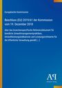 Text der Europäischen Kommission über Umweltmanagementpraktiken auf einem blauen Hintergrund mit gelben Akzenten.