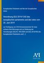 Text über EU-Verordnung zur Festlegung von CO2-Emissionsnormen für schwere Nutzfahrzeuge. Blau mit gelber Seite.