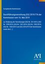 Europäische Kommission, Verordnung (EU) 2019/776, Änderungen von Verordnungen. Blauer Hintergrund, gelbe Seitenleiste.