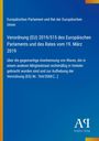 Europäisches Parlament und Rat der EU, Verordnung (EU) 2019/515 über Anerkennung von Waren. Blaues Cover mit Logo.