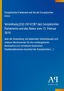 Verordnung (EU) 2019/287 des Europäischen Parlaments, blaues Cover, rechts unten ein weißes Logo.