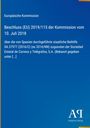 Logo der Europäischen Kommission, Beschluss über spanische Beihilfe. Blaues Design mit gelbem Rand rechts unten.