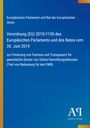Text: Verordnung (EU) 2019/1150 zur Förderung von Fairness für Nutzer. Design: Blauer Hintergrund, Verlag-Logo unten.