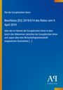 „Rat der Europäischen Union. Beschluss (EU) 2019/614 des Rates vom 9. April 2019 [...].“ Blauer Hintergrund.