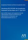 Verordnung (EU) 2019/881 zum Thema Cybersicherheit, blauer Hintergrund, Logo "Antiphon Verlag" unten rechts.