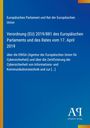 Blauer Hintergrund, weißer Text: „Verordnung (EU) 2019/881“; gelber Rand links. Logo unten rechts: Antiphon Verlag.
