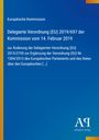 Blauer Hintergrund mit Texten zur EU-Verordnung 2019/697, gelber Rand links, Logo "AP Antiphon Verlag" unten rechts.