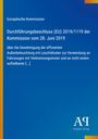 Text der Europäischen Kommission; EU-Beschluss zu LED-Beleuchtung für Fahrzeuge. Hintergrund blau, Verlagslogo unten rechts.