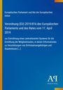 "Verordnung (EU) 2019/816 des Europäischen Parlaments" auf blauem Hintergrund, links ein gelber Streifen.