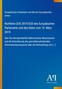 Richtlinie (EU) 2019/520 zur Interoperabilität elektronischer Mautsysteme. Blaues Design mit schmalem gelben Rand.