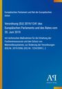 Verordnung (EU) 2019/1241 über Fischereimaßnahmen. Blaues Design mit gelber Linie links, Logo unten rechts.