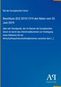 Blauer Hintergrund, Text: Beschluss (EU) 2019/1319, Rat der Europäischen Union, Antiphon Verlag, weißes Logo unten.