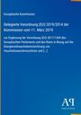 Text über EU-Verordnung zur Energieverbrauchskennzeichnung von Haushaltswaschmaschinen, blauer Hintergrund.