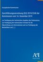 Europäische Kommission: Durchführungsverordnung (EU) 2019/2240 vom 16. Dezember 2019. Blaues Layout, Antiphon Verlag Logo.