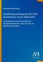 Europäische Kommission Durchführungsverordnung (EU) 2019/1844. Blaues Cover mit Antiphon Verlag Logo.