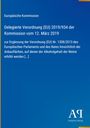 Text: "Europäische Kommission, Delegierte Verordnung (EU) 2019/934...". Blaues Dokument mit stilisiertem Logo "AV" rechts unten.