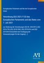 Europäisches Parlament, Verordnung (EU) 2021/1133; Blau mit EU-Logo und Antiphon Verlag-Logo in Weiß.