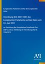 Europäische Verordnung (EU) 2021/1057 zur Einrichtung des ESF+. Blaues Hintergrund mit Antiphon Verlag-Logo.