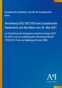 Europäisches Parlament: Verordnung (EU) 2021/818, Programm Kreatives Europa. Horizontale Farbverläufe Blau zu Gelb.