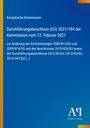 Durchführungsbeschluss (EU) 2021/184 vom 12. Februar 2021; EU-Kommission; blaues Design mit gelbem Streifen.