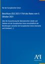 Blauer Hintergrund mit Text über einen Beschluss der EU vom 5. Oktober 2021 zur Assoziierung überseeischer Gebiete. Logo unten.