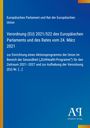 Europäische Verordnung (EU) 2021/522 vom 24. März 2021 zur Gesundheitseinrichtung, blaues Layout, Verlagssignet unten.