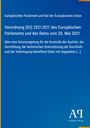 Verordnung (EU) 2021/821 über Kontrolle der Ausfuhr und Güter; blau mit einem weißen Logo.