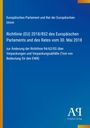 Richtlinie (EU) 2018/852 zur Änderung über Verpackungen. Blaues Design mit gelbem Streifen links.