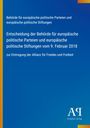 Entscheidung zur Eintragung der Allianz für Frieden und Freiheit, Februar 2018. Blaues Design, Antiphon Verlag-Logo.