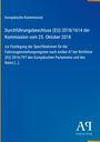 Text über EU-Durchführungsbeschluss zur Spezifikation eines Fahrzeuginstellungsregisters. Blaues Cover, weißer Text.