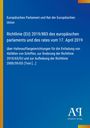 Text über Richtlinie (EU) 2019/883 zur Entladung von Schiffsabfällen, blauer Hintergrund, links gelber Streifen, Logo.