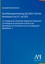 Europäische Kommission, Verordnung (EU) 2021/1223 vom 27. Juli 2021. Blauer Hintergrund mit Logo unten.