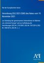 Text: Rat der Europäischen Union; Verordnung (EU) 2021/2085 vom 19. November 2021; Logo mit "Antiphon Verlag".