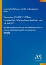 Text: "Verordnung (EU) 2021/1229, Juli 2021. Darlehensfazilität für öffentlichen Sektor." Blau mit gelben Streifen.