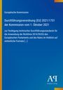 Text über die EU-Durchführungsverordnung, Daten und Details. Blau mit gelben Rand, mit Logo "AQ" unten rechts.