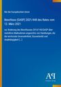 Beschluss (GASP) 2021/448 des Rates vom 12. März 2021. Blauer Hintergrund mit gelbem Randstreifen. 