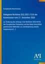 Delegierte Richtlinie (EU) 2021/1226 zur Änderung der Richtlinie 2002/49/EG. Blaues Design mit gelben Streifen.