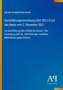 Durchführungsverordnung (EU) 2021/2124 des Rates. Blauer Hintergrund mit gelbem Streifen links. Logo unten rechts.