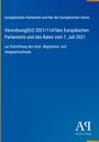Verordnung(EU) 2021/1147 zur Einrichtung des Asyl-, Migrations- und Integrationsfonds. Blau mit Antiphon Verlag-Logo.
