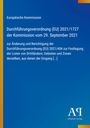 Text: „Europäische Kommission. Durchführungsverordnung (EU) 2021/1727…“. Blaues Design mit Logo unten rechts.