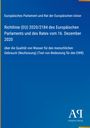 Europäisches Parlament, Wasserqualitätsrichtlinie 2020/2184. Blaues Layout mit kleinem Logo unten rechts.