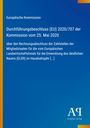 Europäische Kommission, Beschluss (EU) 2020/707, 25. Mai 2020, über Rechnungsabschluss. Blauer Hintergrund, Verlag-Logo.